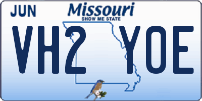 MO license plate VH2Y0E