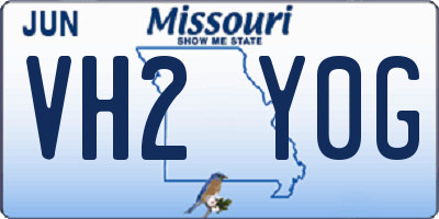MO license plate VH2Y0G
