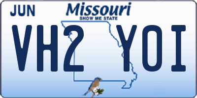 MO license plate VH2Y0I