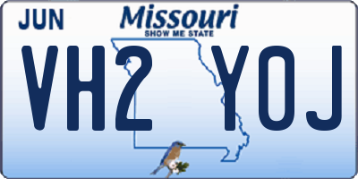 MO license plate VH2Y0J