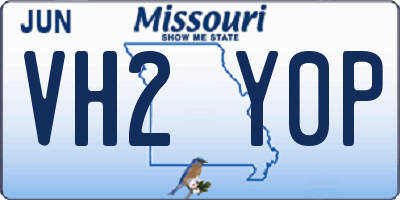 MO license plate VH2Y0P