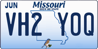 MO license plate VH2Y0Q