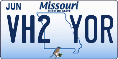 MO license plate VH2Y0R