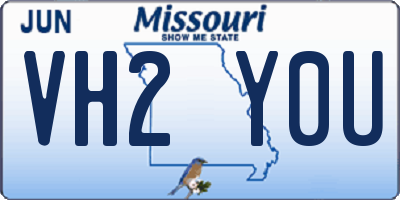 MO license plate VH2Y0U