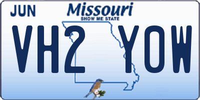 MO license plate VH2Y0W