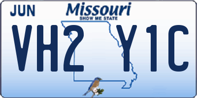 MO license plate VH2Y1C