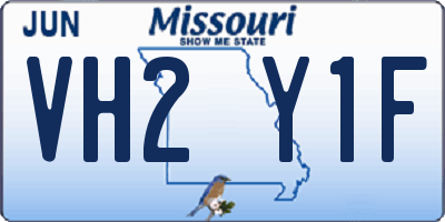 MO license plate VH2Y1F
