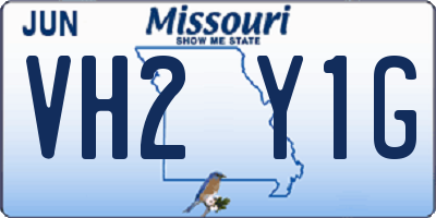 MO license plate VH2Y1G