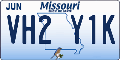 MO license plate VH2Y1K