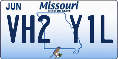 MO license plate VH2Y1L