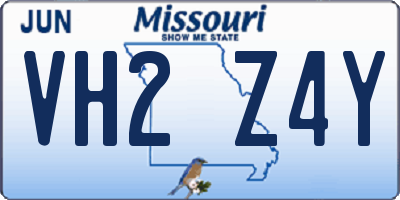 MO license plate VH2Z4Y
