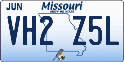 MO license plate VH2Z5L