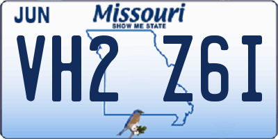 MO license plate VH2Z6I