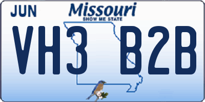 MO license plate VH3B2B