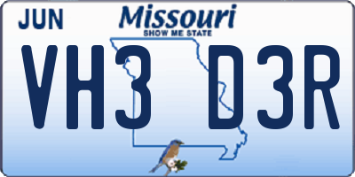 MO license plate VH3D3R