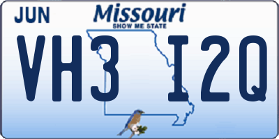 MO license plate VH3I2Q