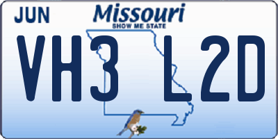 MO license plate VH3L2D