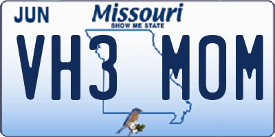 MO license plate VH3M0M