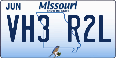 MO license plate VH3R2L