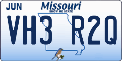 MO license plate VH3R2Q
