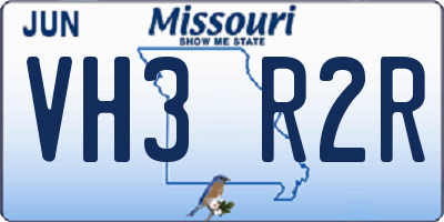 MO license plate VH3R2R