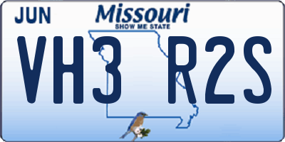 MO license plate VH3R2S