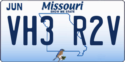 MO license plate VH3R2V