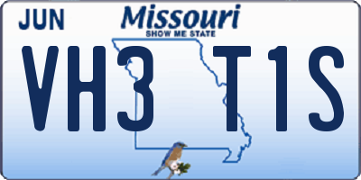 MO license plate VH3T1S