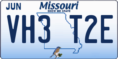 MO license plate VH3T2E