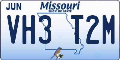 MO license plate VH3T2M