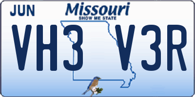 MO license plate VH3V3R