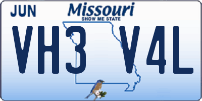 MO license plate VH3V4L