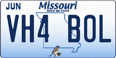 MO license plate VH4B0L