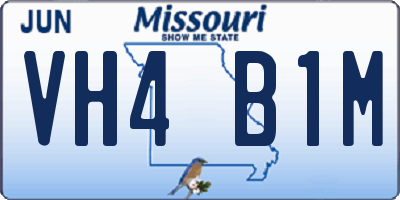 MO license plate VH4B1M