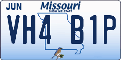 MO license plate VH4B1P