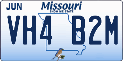 MO license plate VH4B2M
