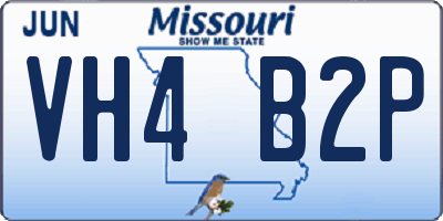 MO license plate VH4B2P