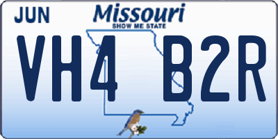 MO license plate VH4B2R