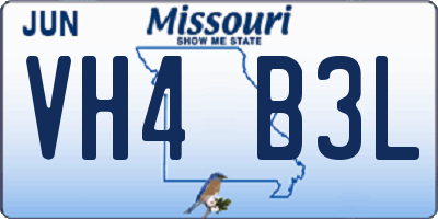 MO license plate VH4B3L
