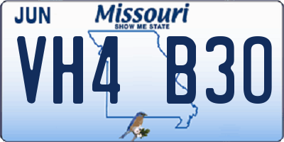 MO license plate VH4B3O