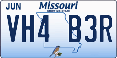MO license plate VH4B3R