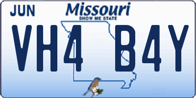 MO license plate VH4B4Y
