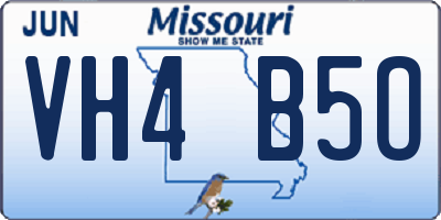 MO license plate VH4B5O