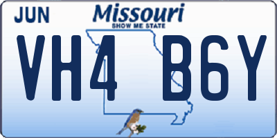 MO license plate VH4B6Y