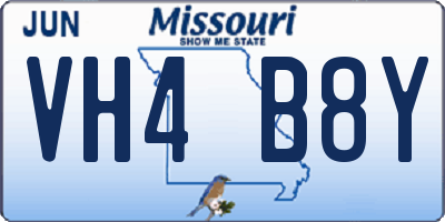 MO license plate VH4B8Y