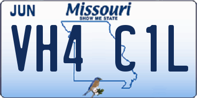 MO license plate VH4C1L