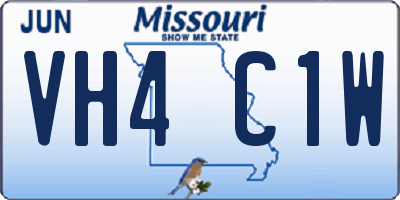 MO license plate VH4C1W