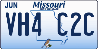 MO license plate VH4C2C