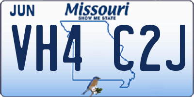 MO license plate VH4C2J