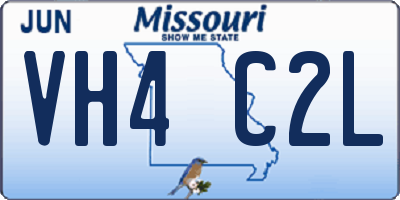 MO license plate VH4C2L